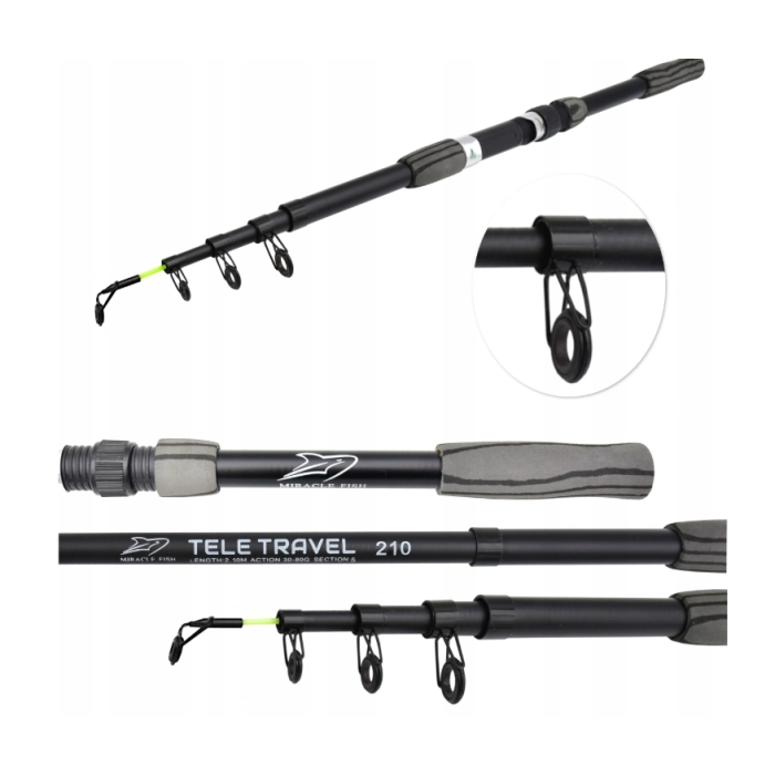 WĘDKA SZARA TELESKOPOWA 2,1M